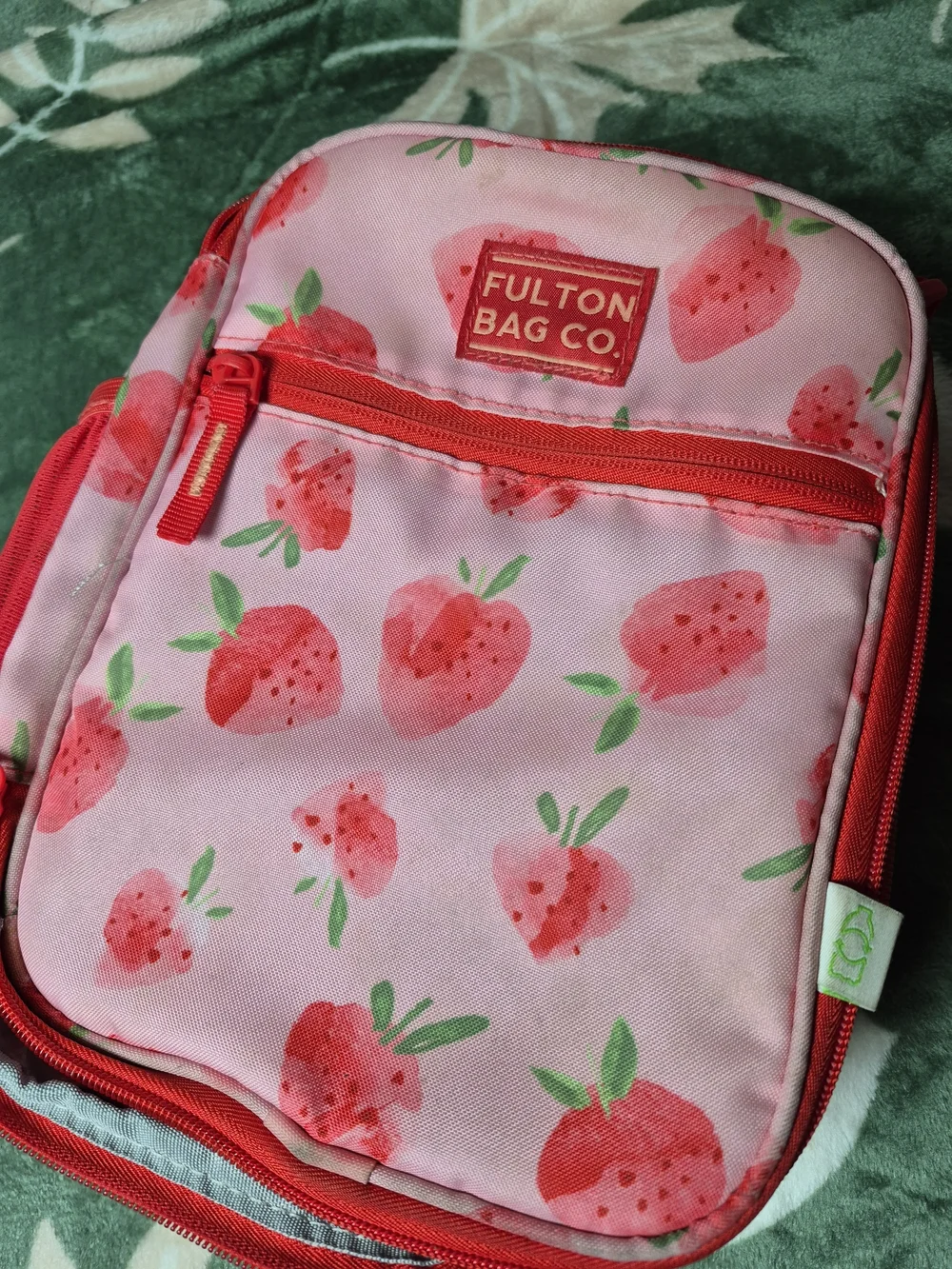 Kids Pink Strawberry Lunch Bag